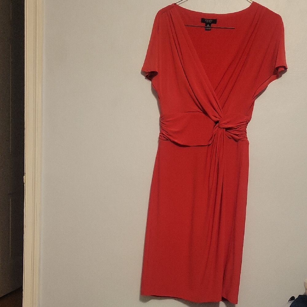 Chaps Vibrant Red Midi Dress